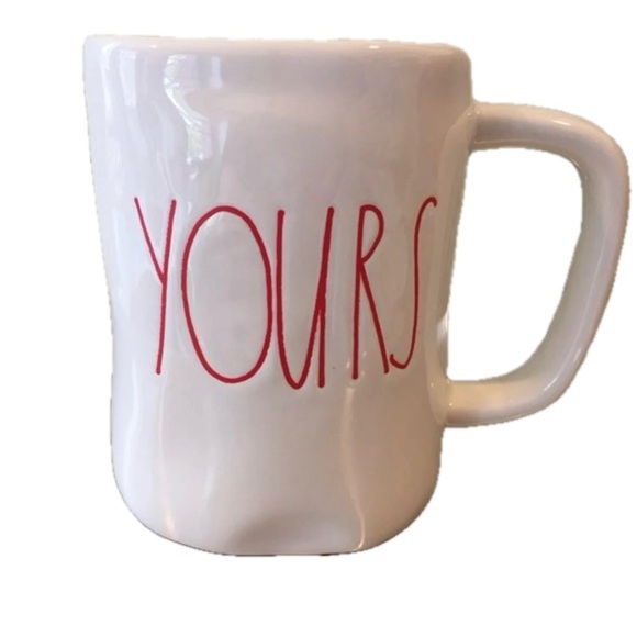 Rae Dunn Yours Mug NWT Red Coffee Tea - Picture 1 of 6